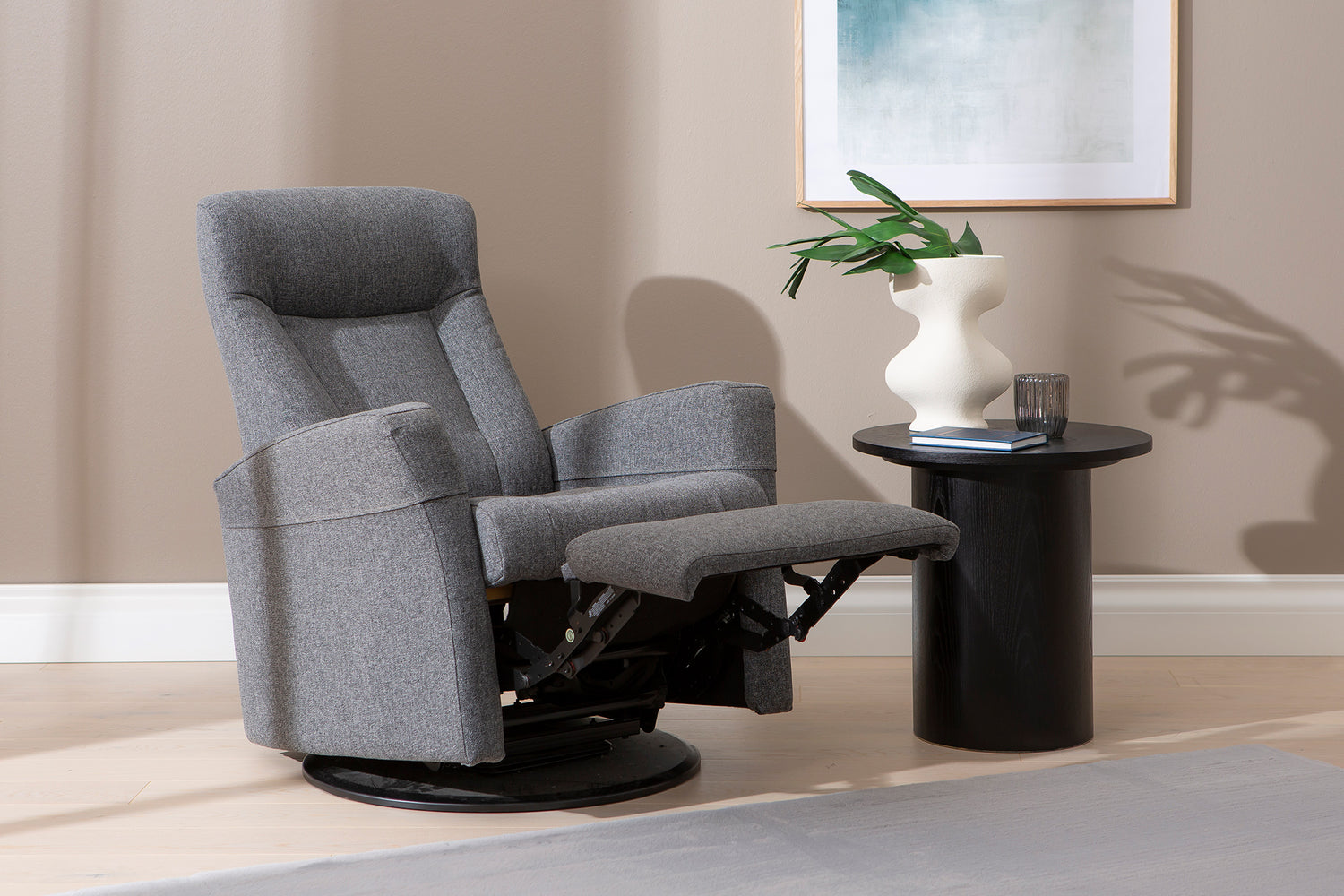 Prince recliner harmaa