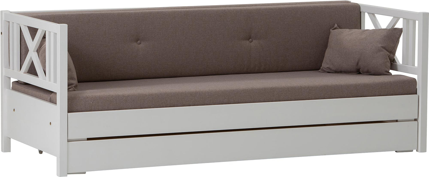 Hovi Laverisohva ruskeat pehmusteet