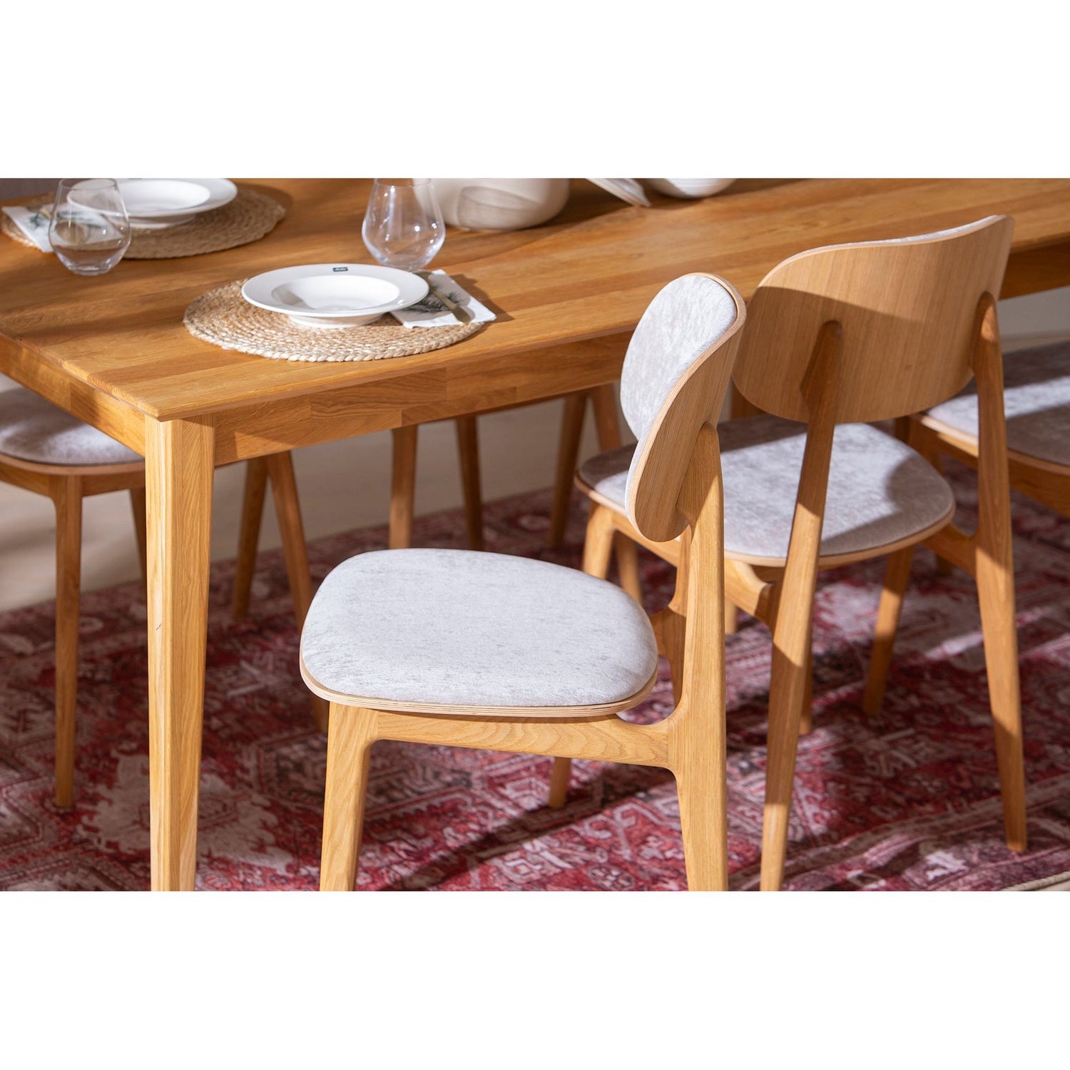 Starburst ruokatuoli, natural tammi / beige valencia istuin