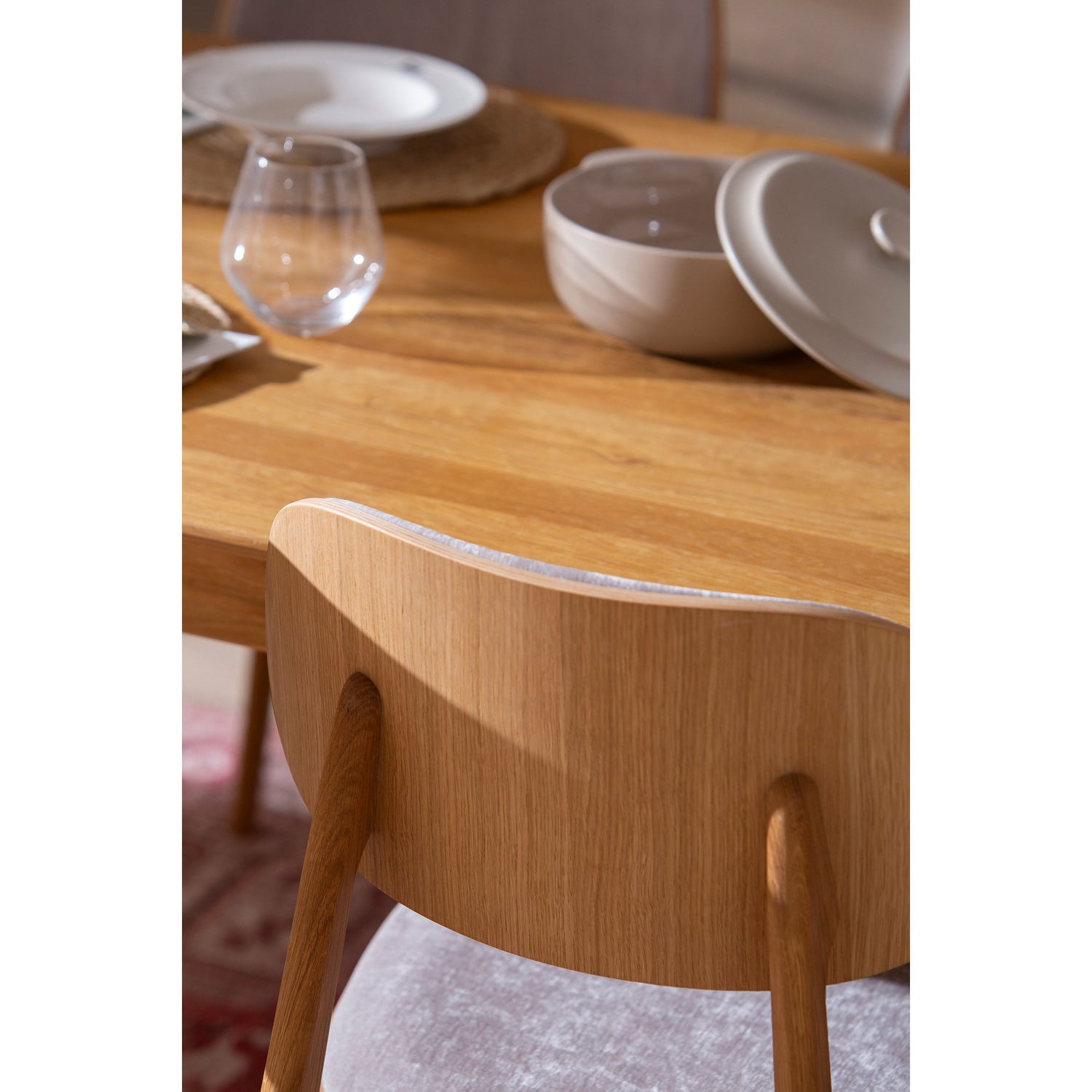 Starburst ruokatuoli, natural tammi / beige valencia istuin