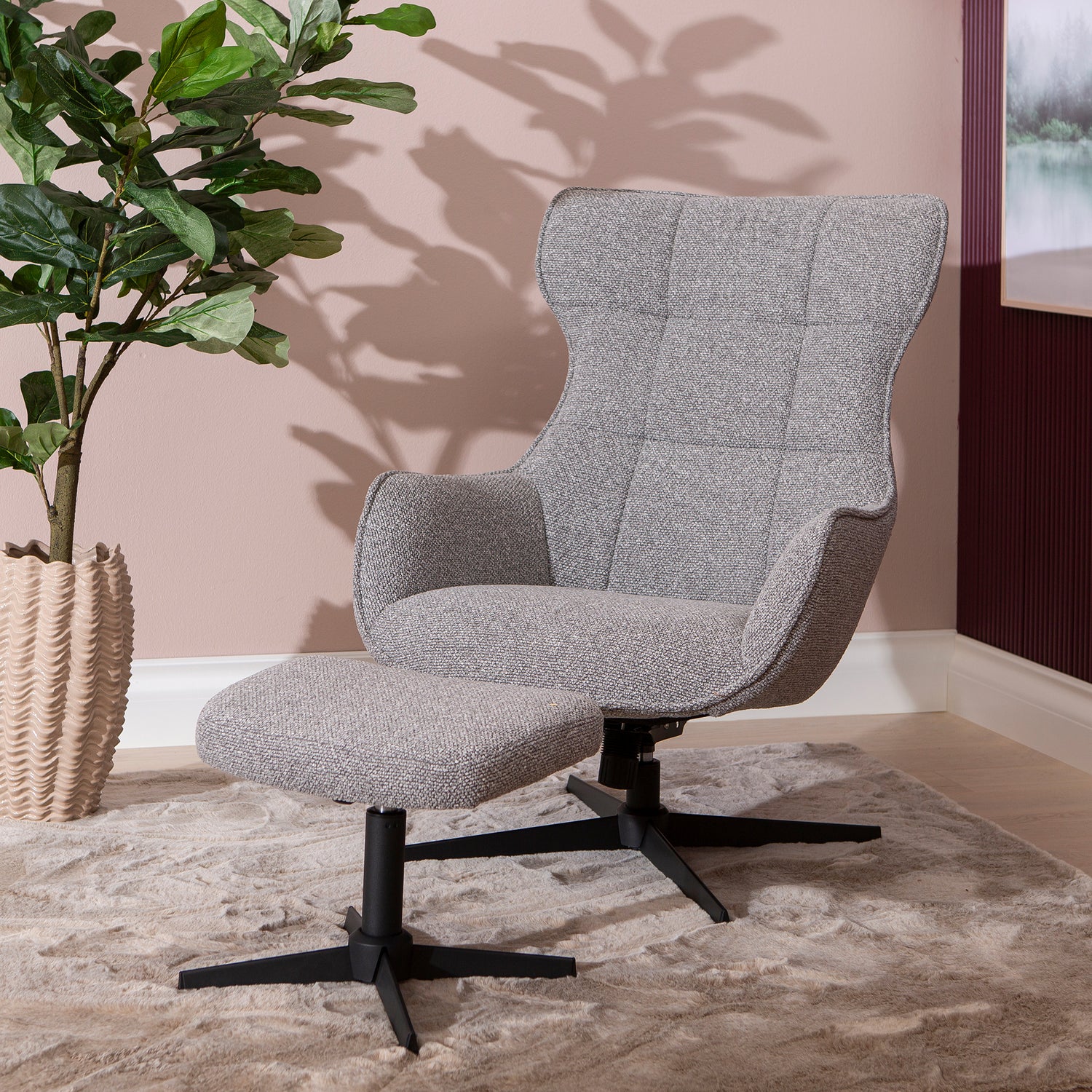 Wind tv-tuoli rahilla harmaa