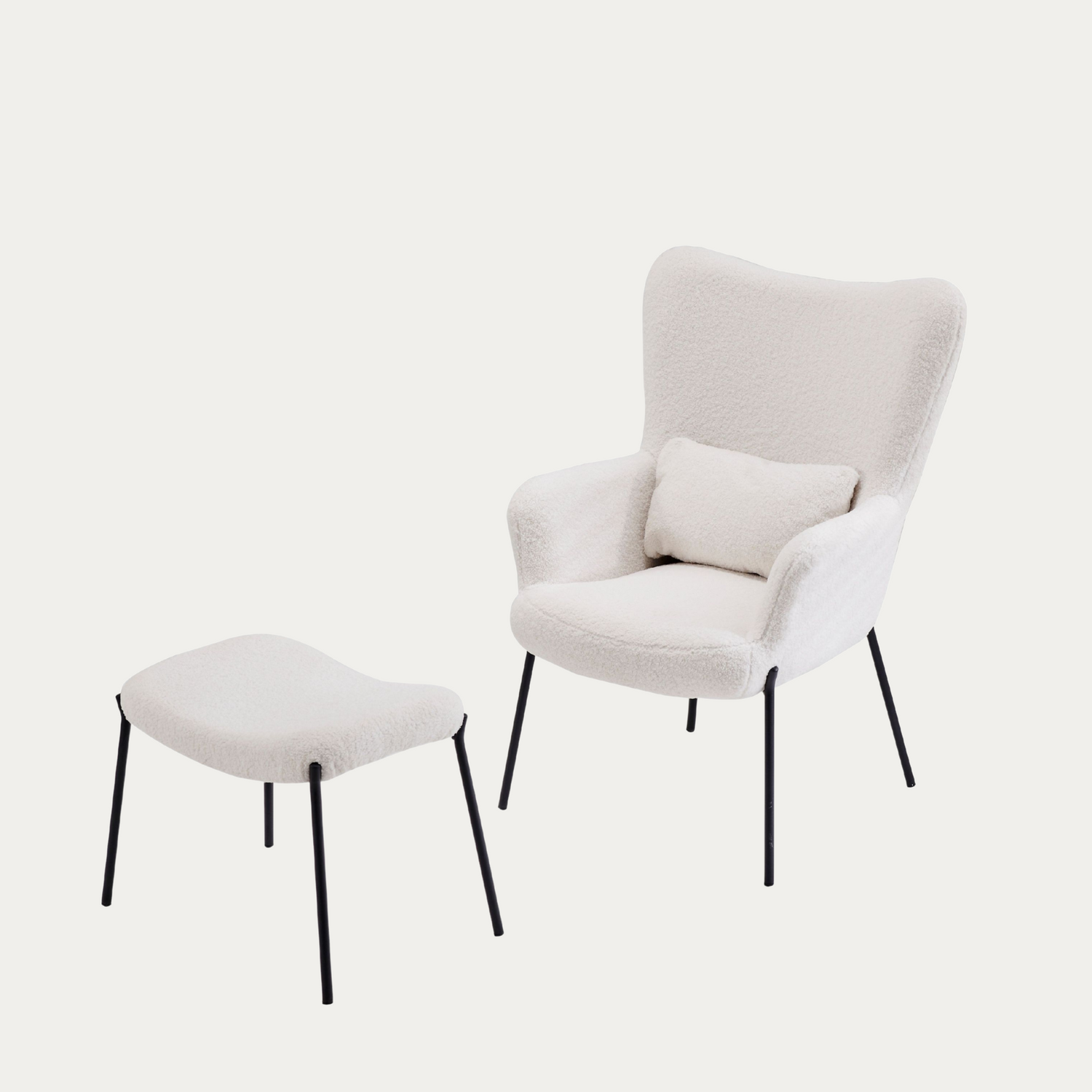 Lago nojatuoli + rahi valkoinen