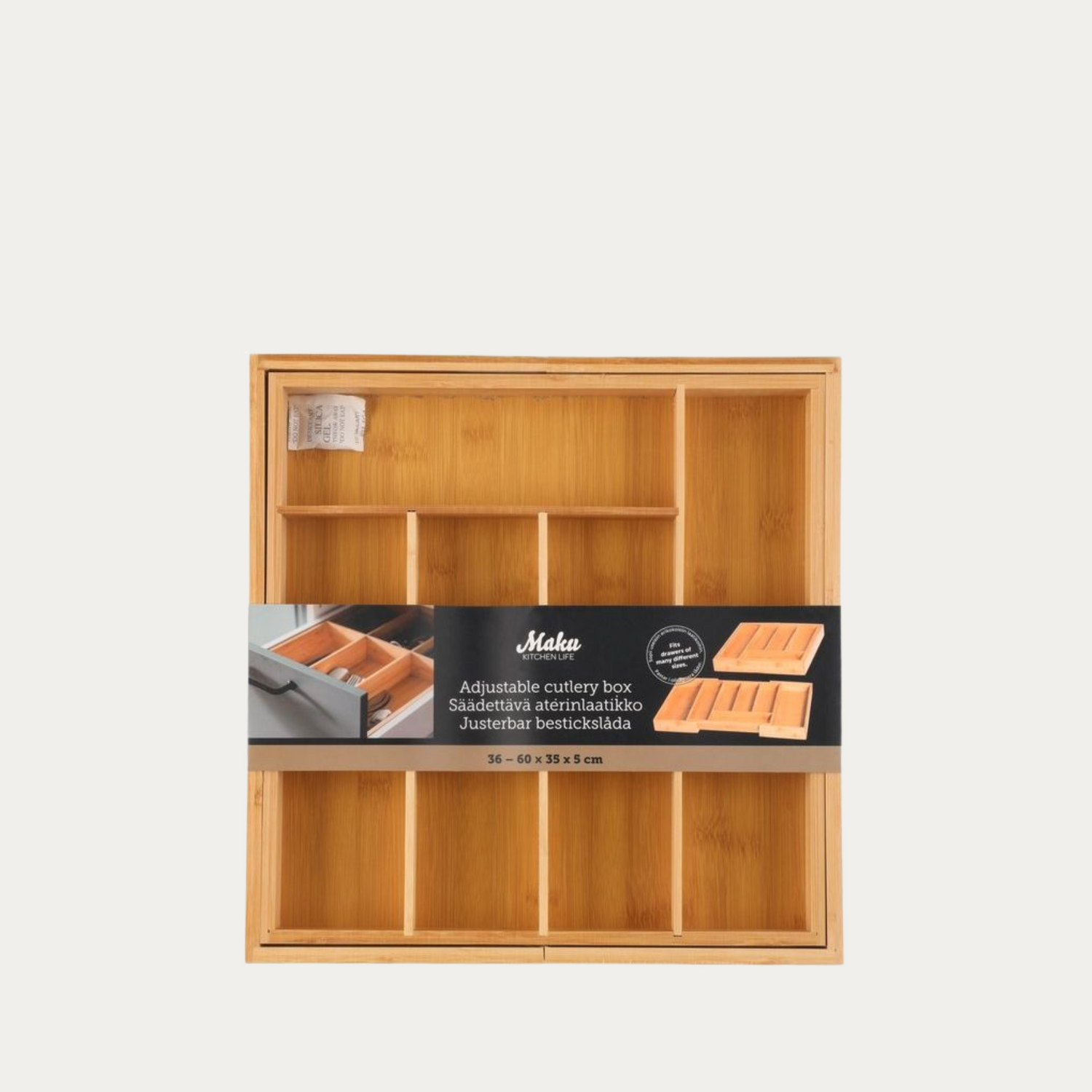 Maku Aterinlaatikko säädettävä bambua