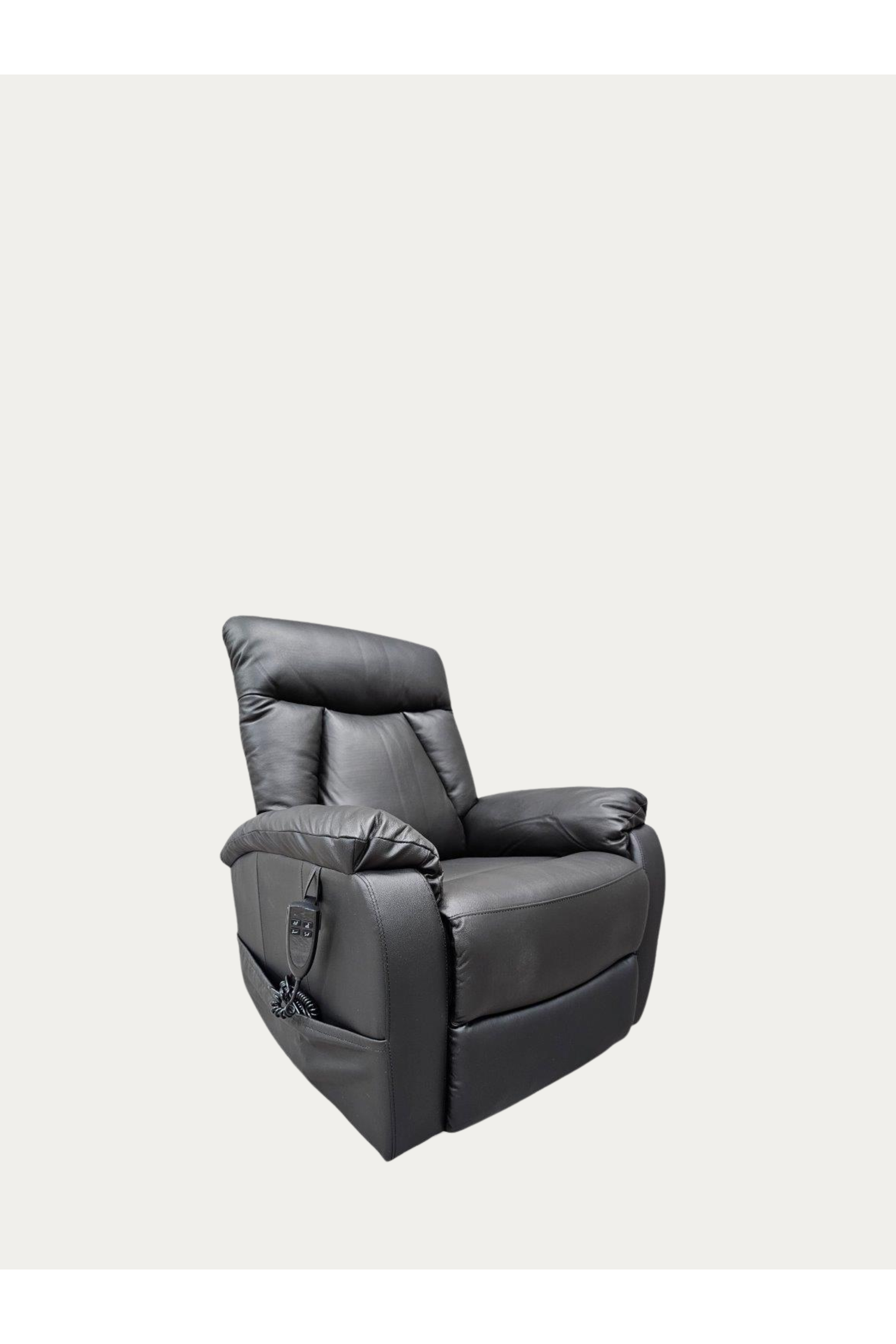 Sammy recliner nostoavustimella musta nahka