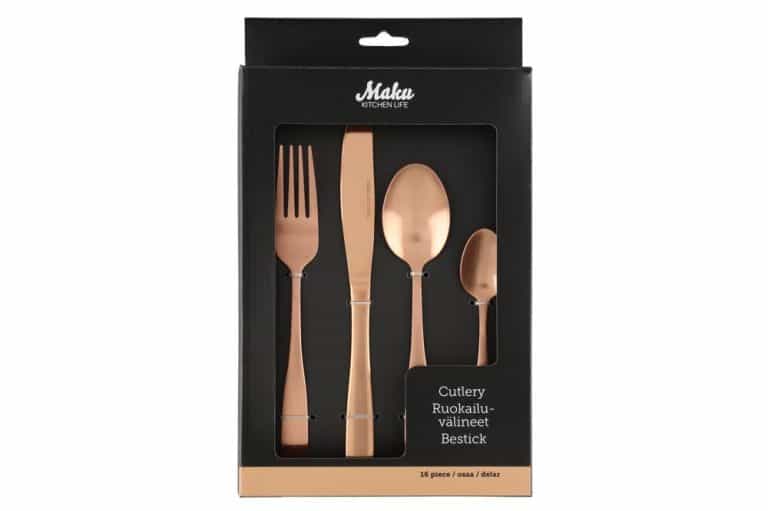 Maku Ruokailuvälineet ruusukulta 16 kpl