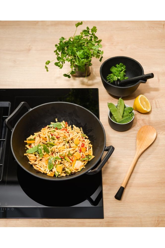 Maku wok pannu 30cm valurauta