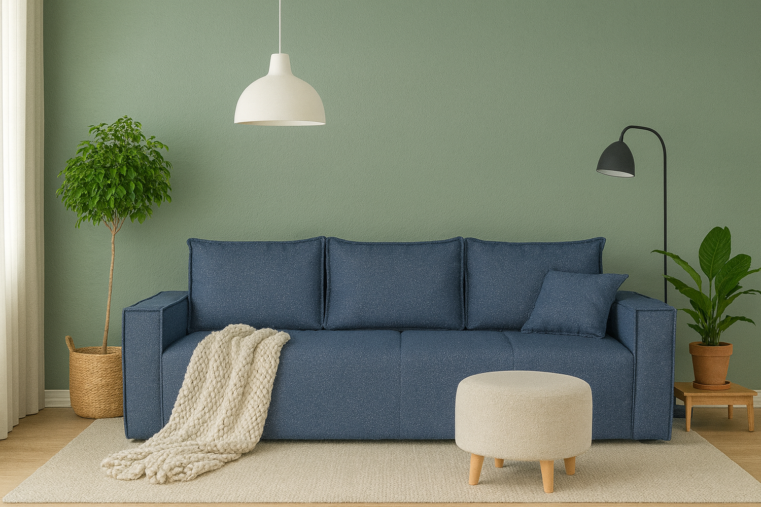 Montana 3-istuttava vuodesohva sininen