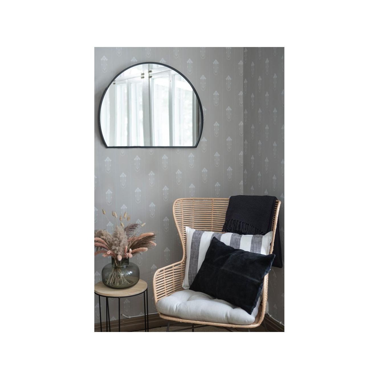 Fanni K Seinäpeili Lampi musta 80x60 cm