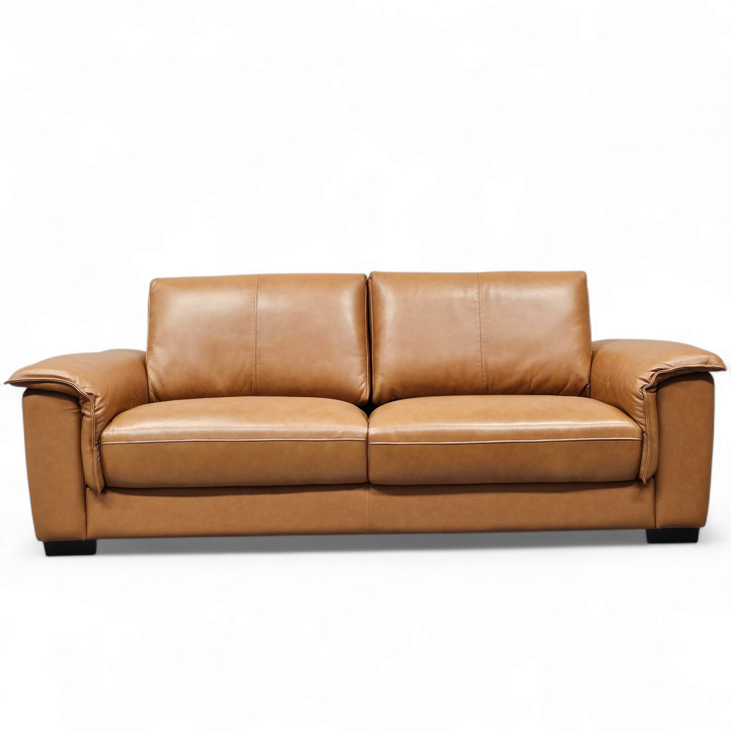 Halla 3-istuttava nahkasohva ruskea