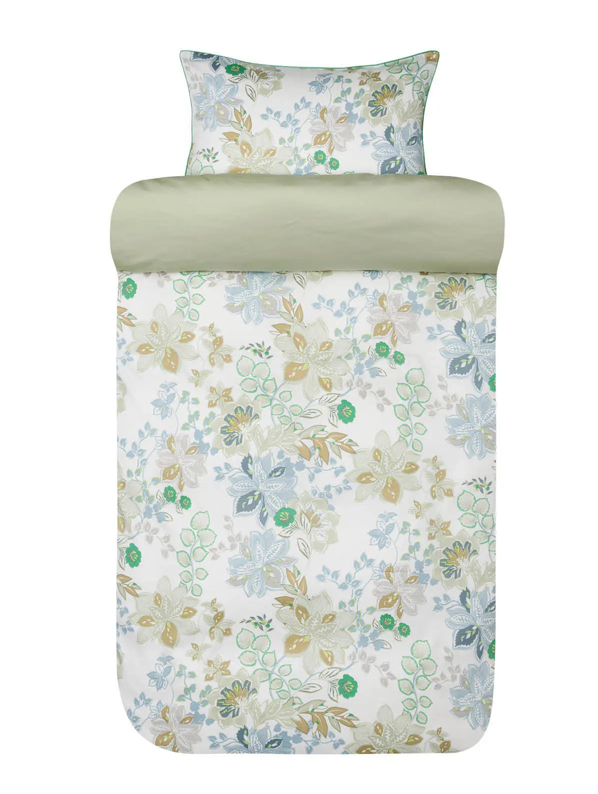 Hoie Cassandra satiinipussilakanasetti 150x210cm vihreä