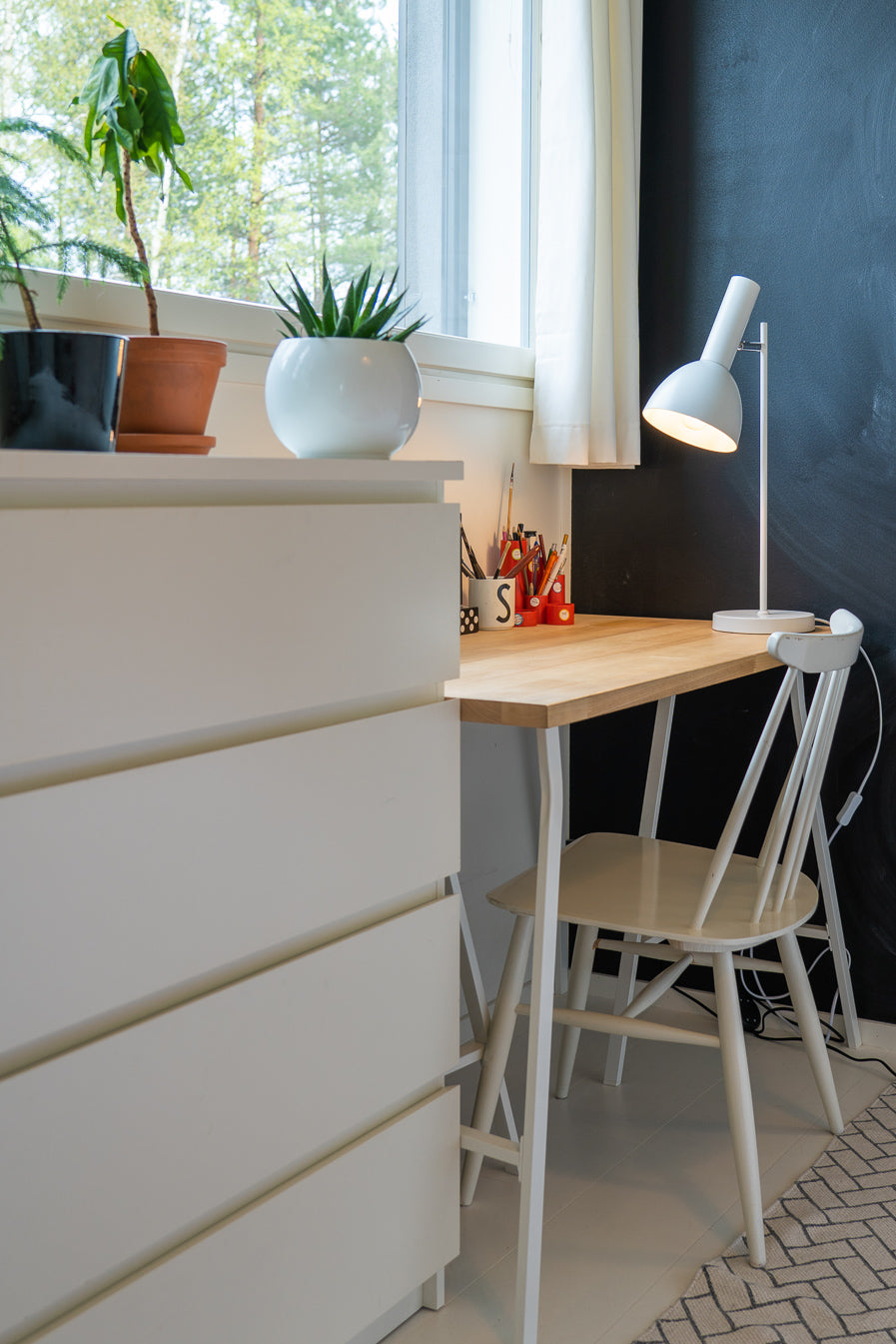 Jack pöytävalaisin valkoinen