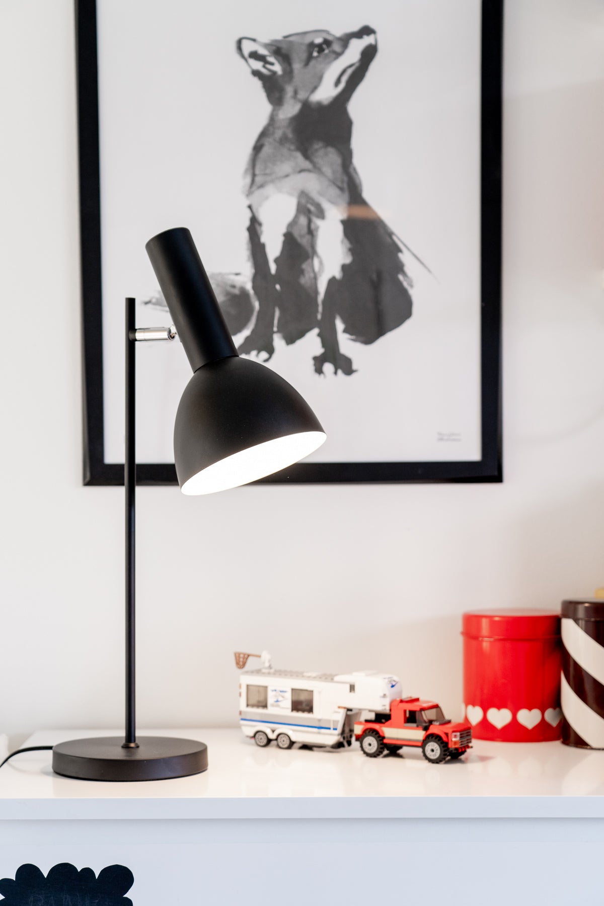 Jack pöytävalaisin musta