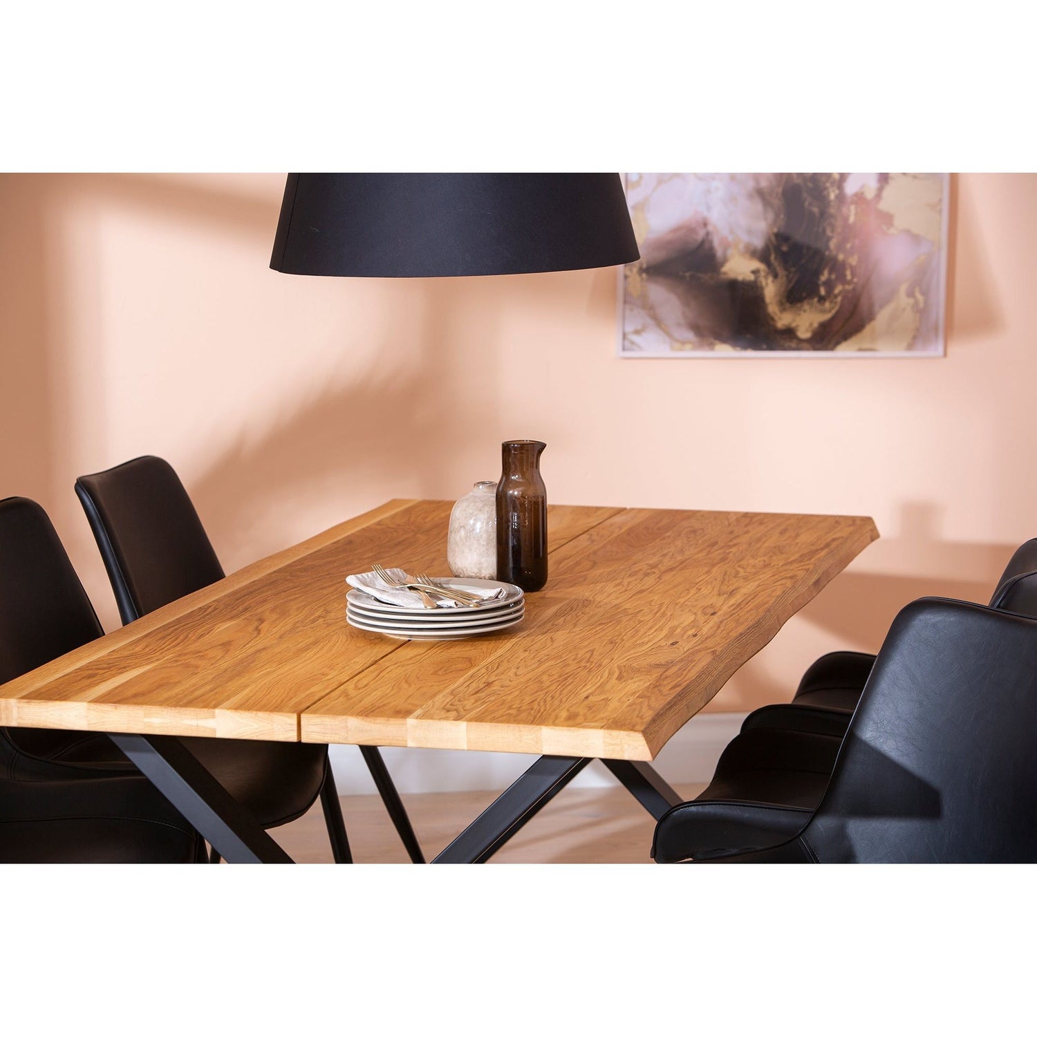 Stella lankkupöytä, tammi 95x140 - 240cm