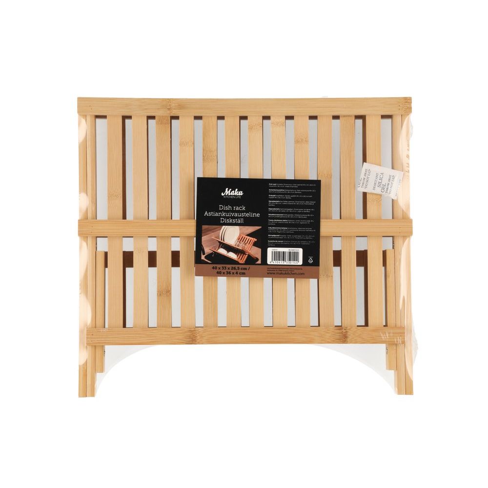 Maku Astiankuivausteline bambu kokoontaittuva