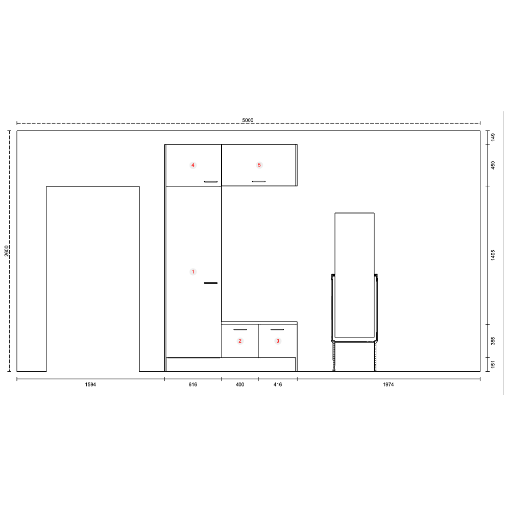 Milli Concept hylly komero
