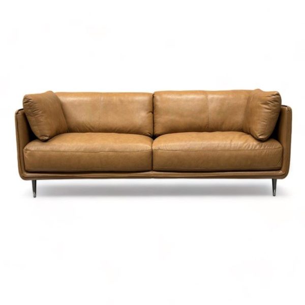 Moon 3 istuttava nahkasohva ruskea