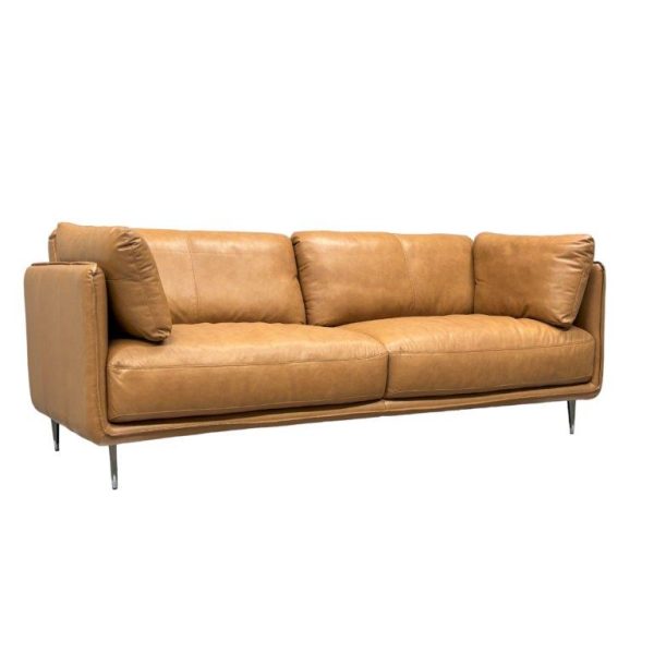 Moon 3 istuttava nahkasohva ruskea