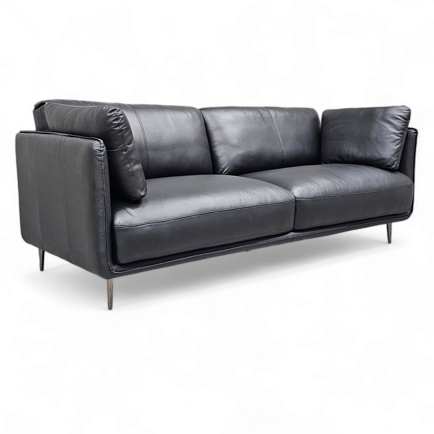 Moon 3 istuttava nahkasohva musta