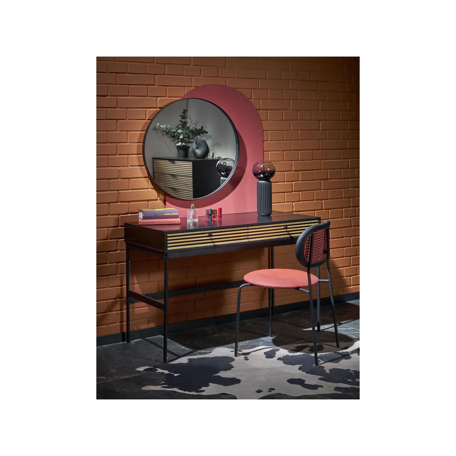 Patina peili musta 70cm