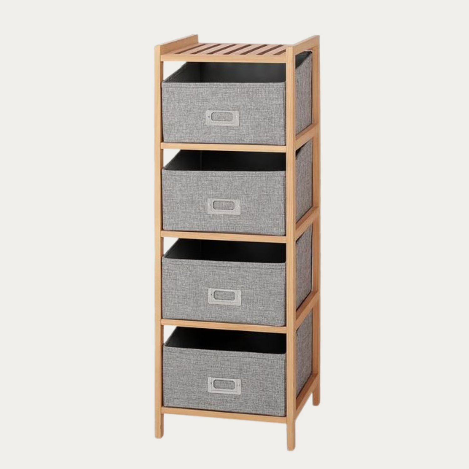 Reia hylly neljällä laatikolla