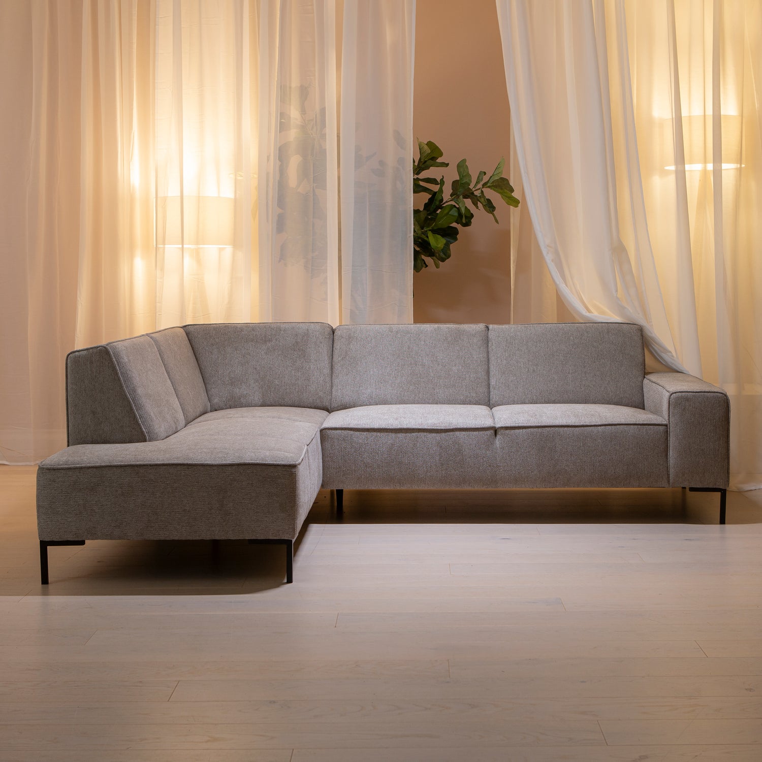 Ribe avokulmasohva, beige