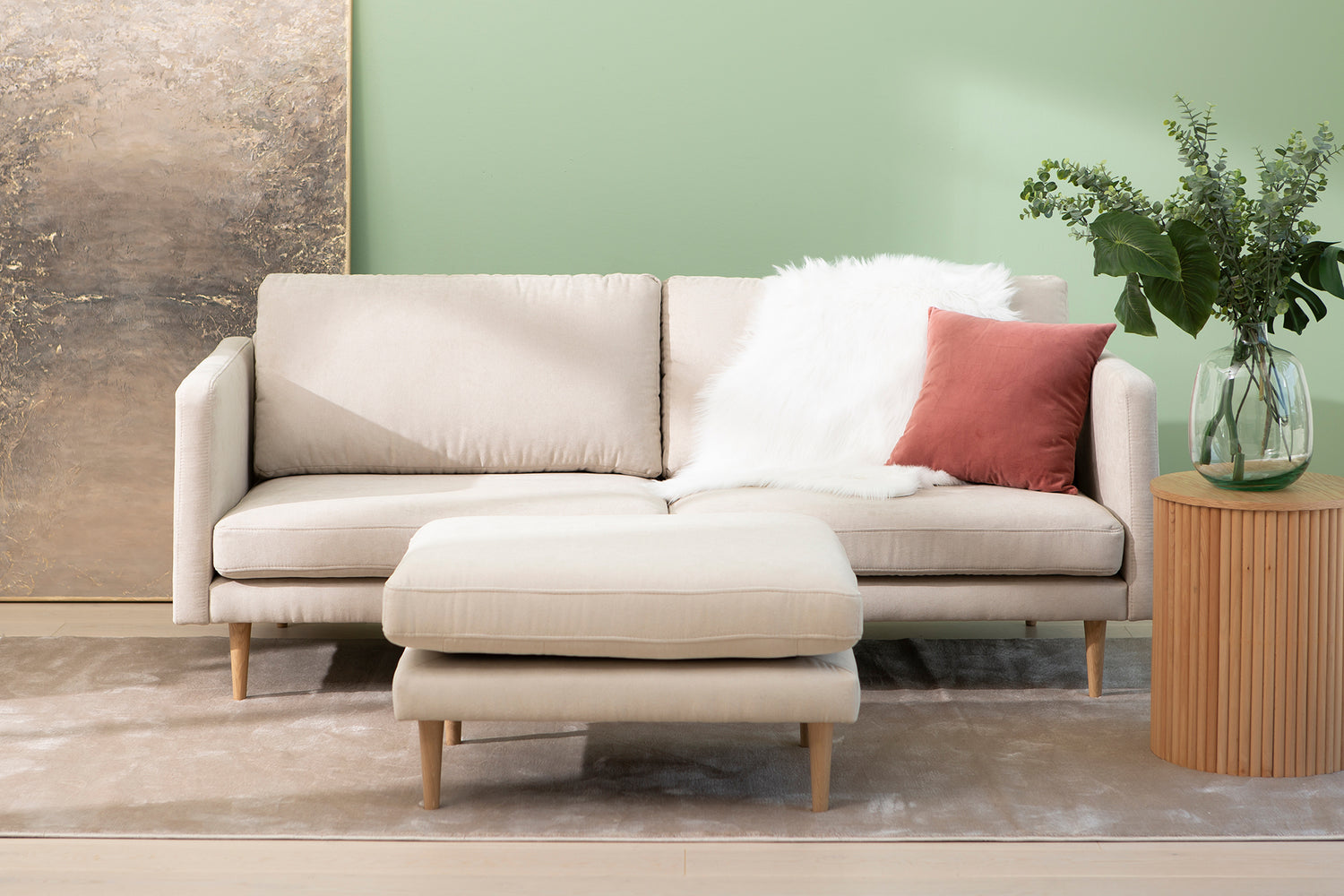 Scandic Collection Copenhagen 3-istuttava, Soro beige-3-istuttava sohva-Scandic collection-Ryhdikäs-Tukeva-Skandinaavinen-Finlandia Living