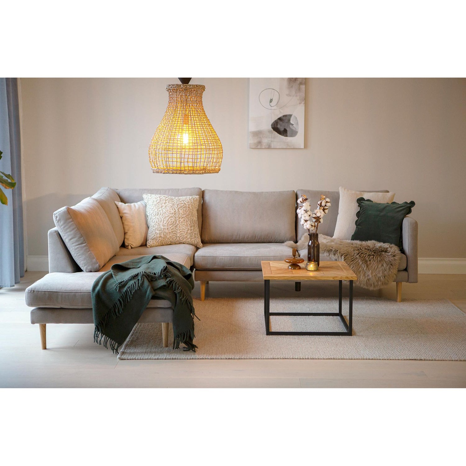 Scandic Collection Copenhagen avokulmasohva, Soro greige-Avokulma sohva-Scandic collection-Ryhdikäs-Tukeva-Skandinaavinen-Finlandia Living