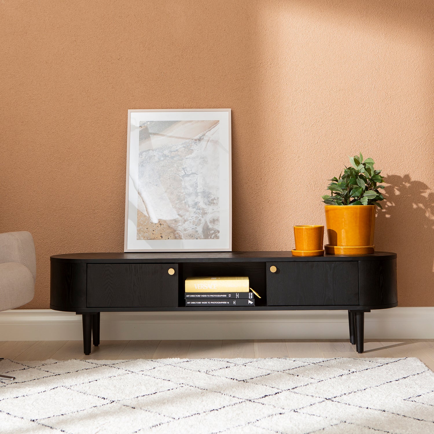 Rotondo Tv-taso 160cm musta