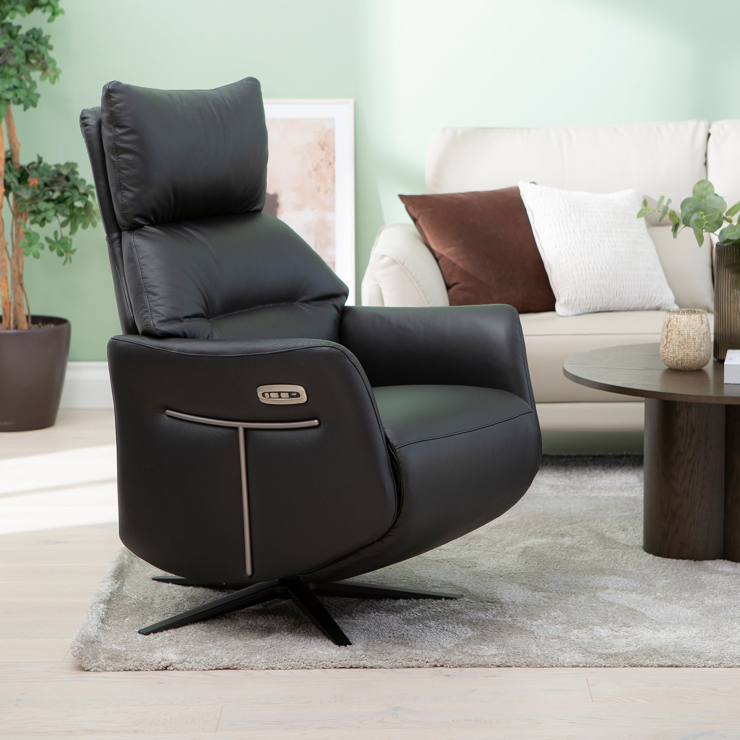 Lorenzo recliner Musta
