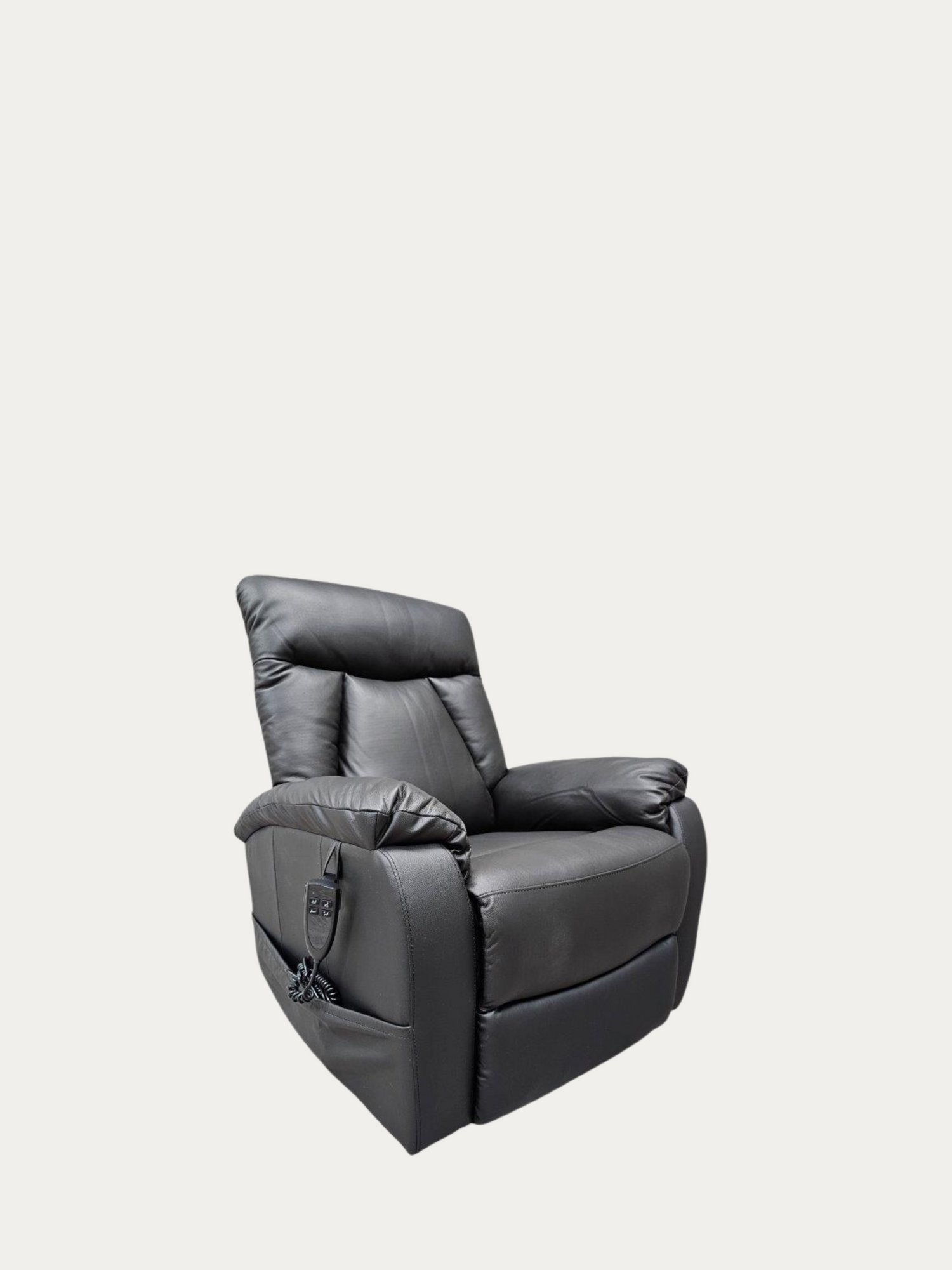 Sammy recliner nostoavustimella musta nahka