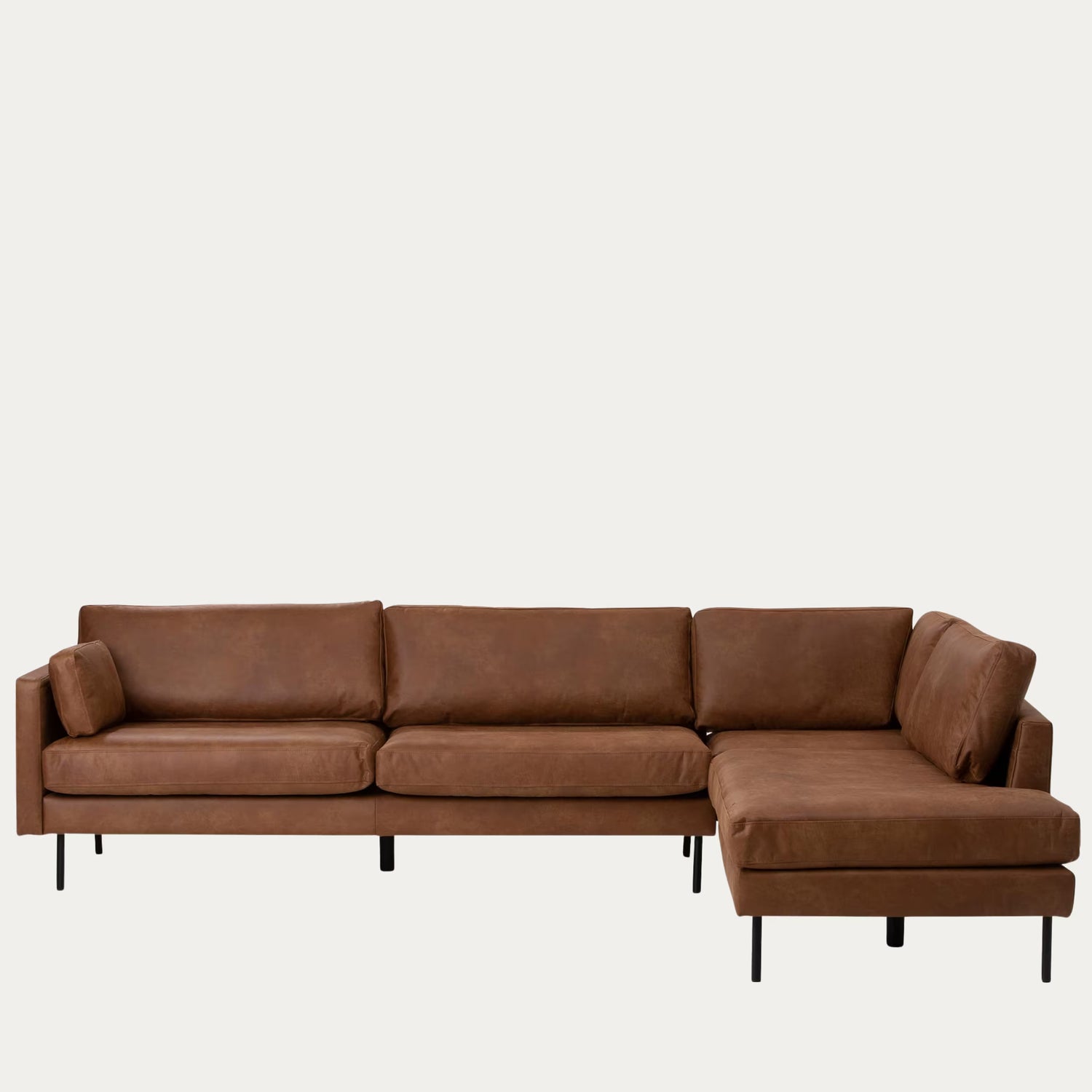 Copenhagen Nordic avokulmasohva, bonded konjakki