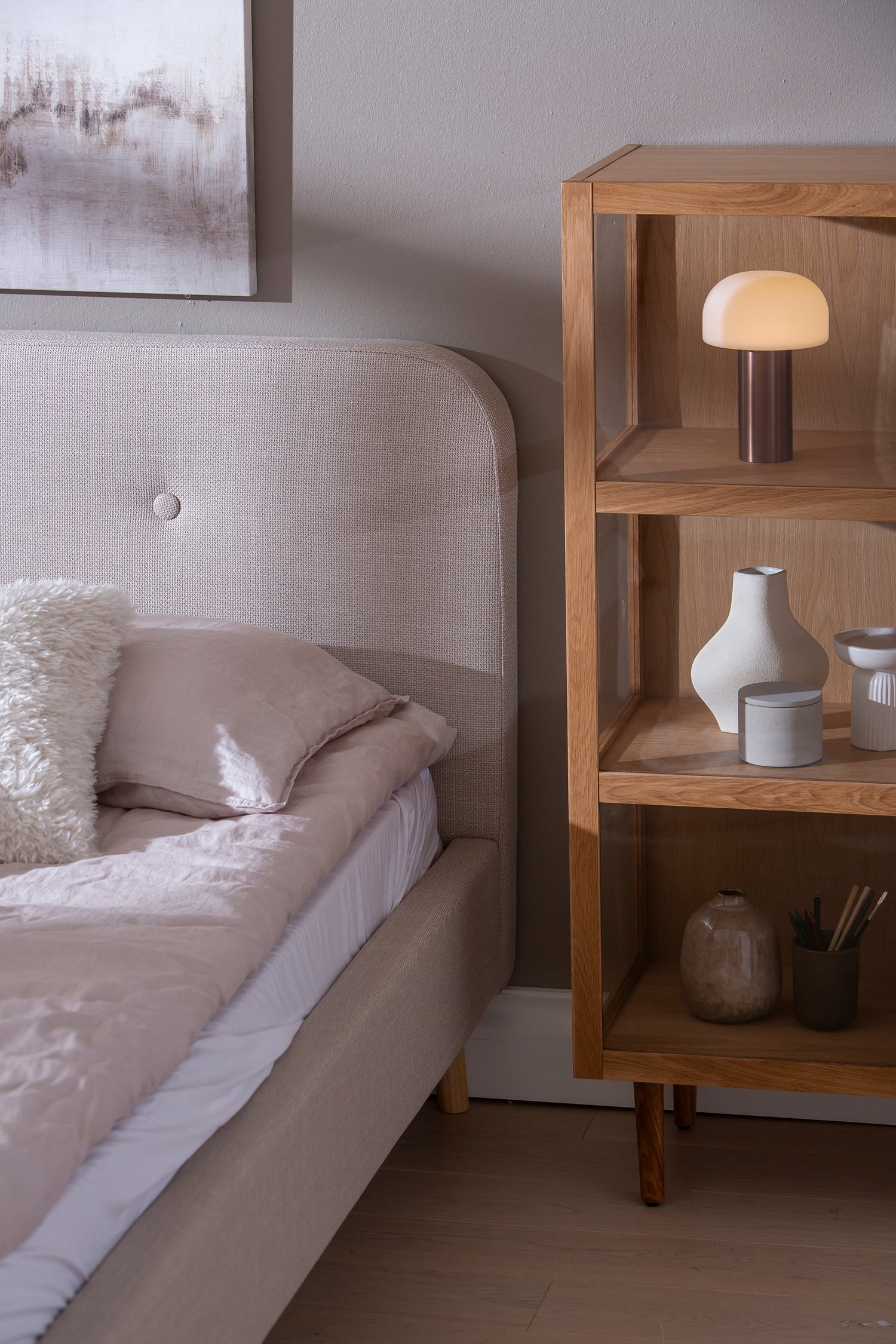 Hemma sängyn runko beige 160cm
