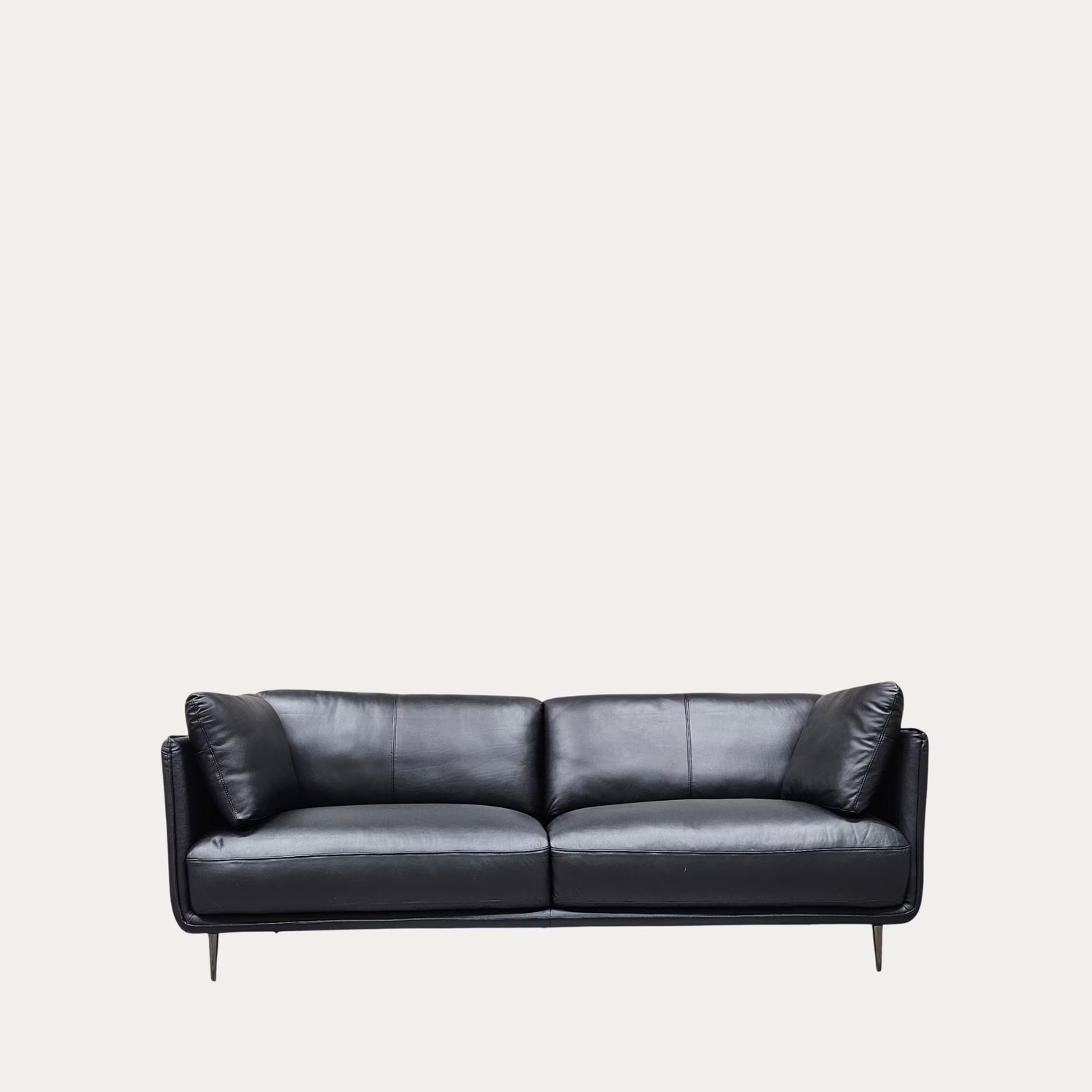 Moon 3 istuttava nahkasohva musta