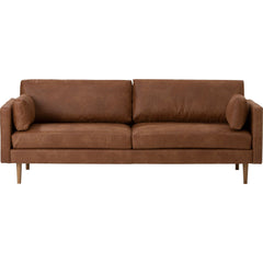 Scandic Collection Copenhagen Nordic 3-istuttava, bonded konjakki-3-istuttava sohva-Scandic collection-Ryhdikäs-Tukeva-Skandinaavinen-Finlandia Living